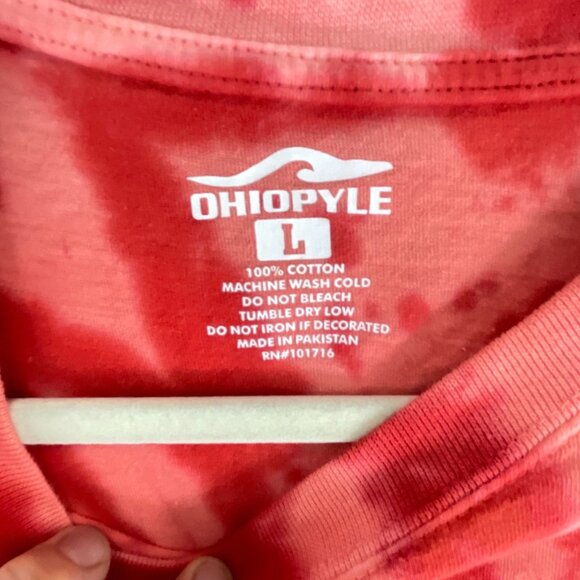 Ohiopyle Pinkerton Astros Red Tie-Dye Long Sleeve T-Shirt 100% Cotton Size L - Picture 3 of 6